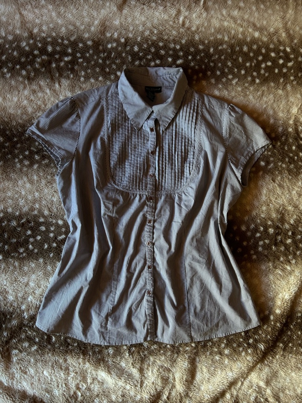 Vintage Bay Studio Pleated Pinstripe Blouse
size 1X